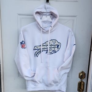 White Buffalo Bills NFL Logo Men's Hoodie Size L